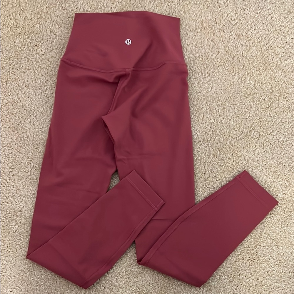 Lululemon Leggings - Pink; lululemon Align™ High-Rise Crop 25"